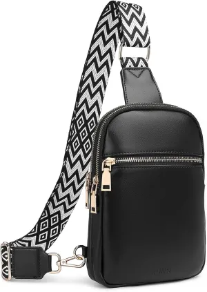 DIOMO Anti Theft Small Sling Bag for Women Cross Body Bag Trendy, RFID Fanny Packs Vegan Leather for Women Travel Belt Purse
