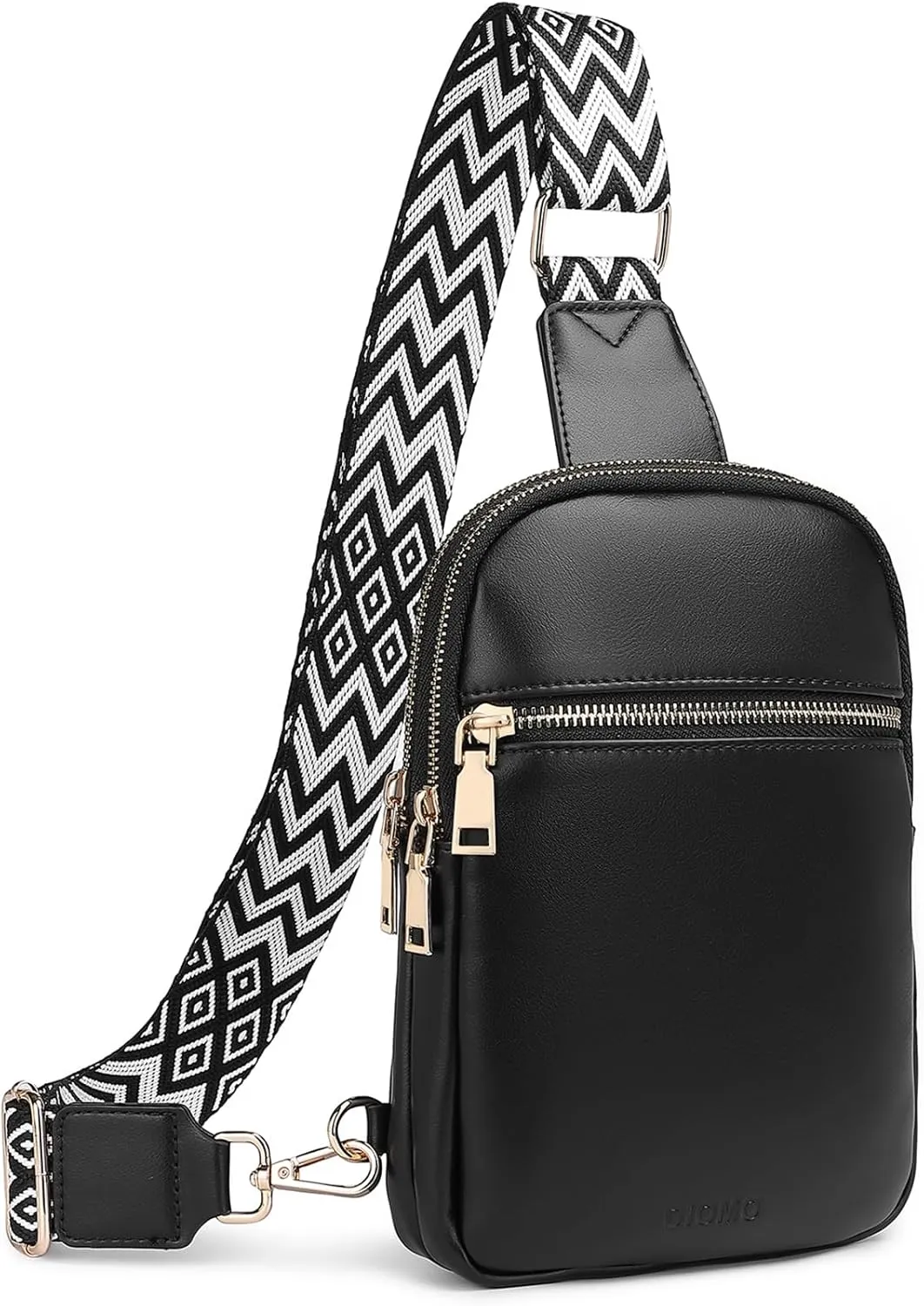 DIOMO Anti Theft Small Sling Bag for Women Cross Body Bag Trendy, RFID Fanny Packs Vegan Leather for Women Travel Belt Purse