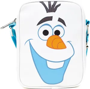Disney Bag, Crossbody, Frozen, Olaf Smiling Face Character Close Up White, Vegan Leather