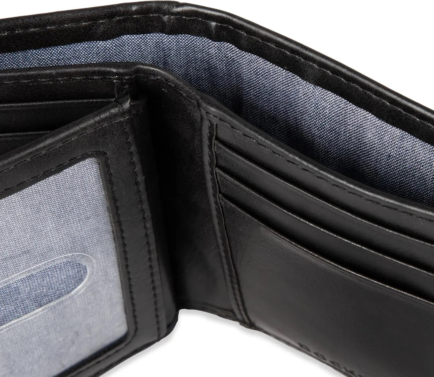 Dockers Men's Extra Capacity Slim Profile Trifold Wallet with Multiple Card Slots and ID Window