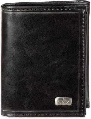 Dockers Men's Extra Capacity Slim Profile Trifold Wallet with Multiple Card Slots and ID Window