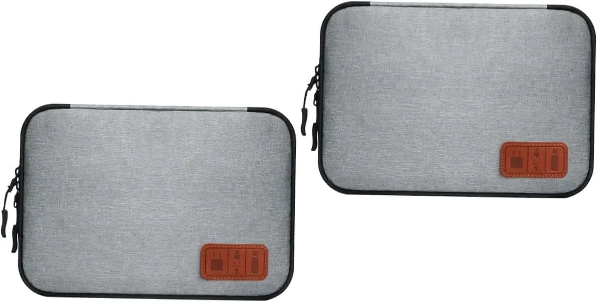DOITOOL 2pcs Data Cable Storage Bag Portable Data Line Storage Bag Travel Accessories Case Number Organizer