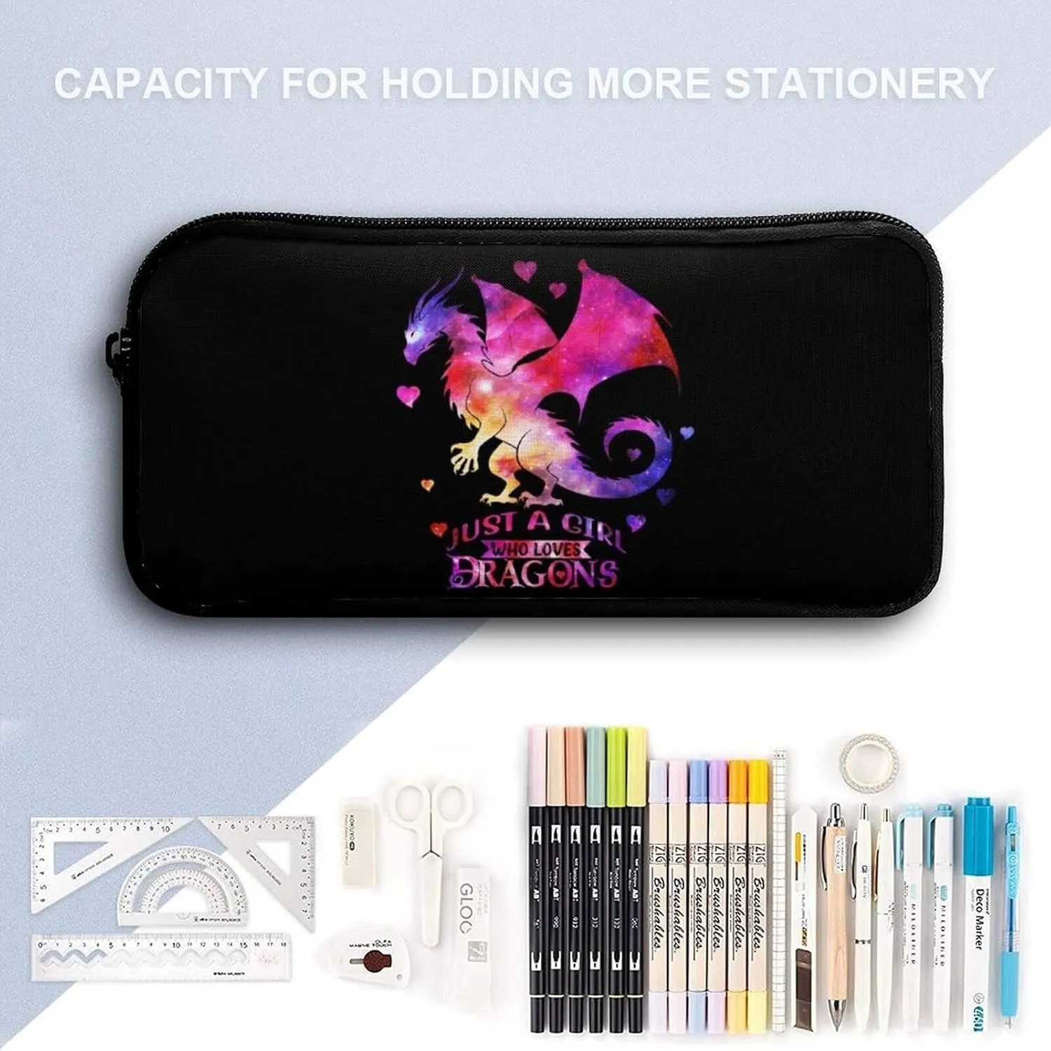 Dragon Backpack with Lunch Box & Pencil Case, 16 Inch Cute Dragon Bookbag for Kids Girls Boys School, School Backpack for Students Children, Lightweight, Large Capacity