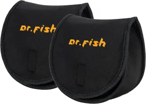 Dr.Fish Fly Fishing Reel Cover Portable Fishing Reel Bag Protective Soft Pocket Cover Pouch Fly Gear Storage Case Size L