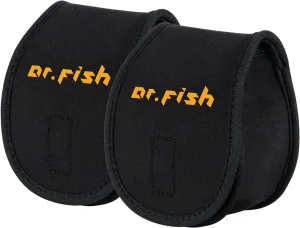 Dr.Fish Fly Fishing Reel Cover Portable Fishing Reel Bag Protective Soft Pocket Cover Pouch Fly Gear Storage Case Size M