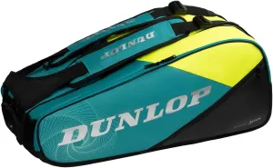 Dunlop Sports SX Performance Tennis Bag, Black/Yellow/Teal - 8-Racket