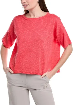 Elbow Sleeve Linen-Blend Sweater