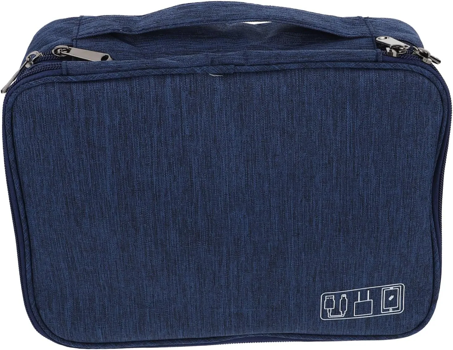Electronic Accessory Bag Travel Storage Pouch for Data Cables Charging Adapters Power Bank Portable Hard Drive with Removable Dividers