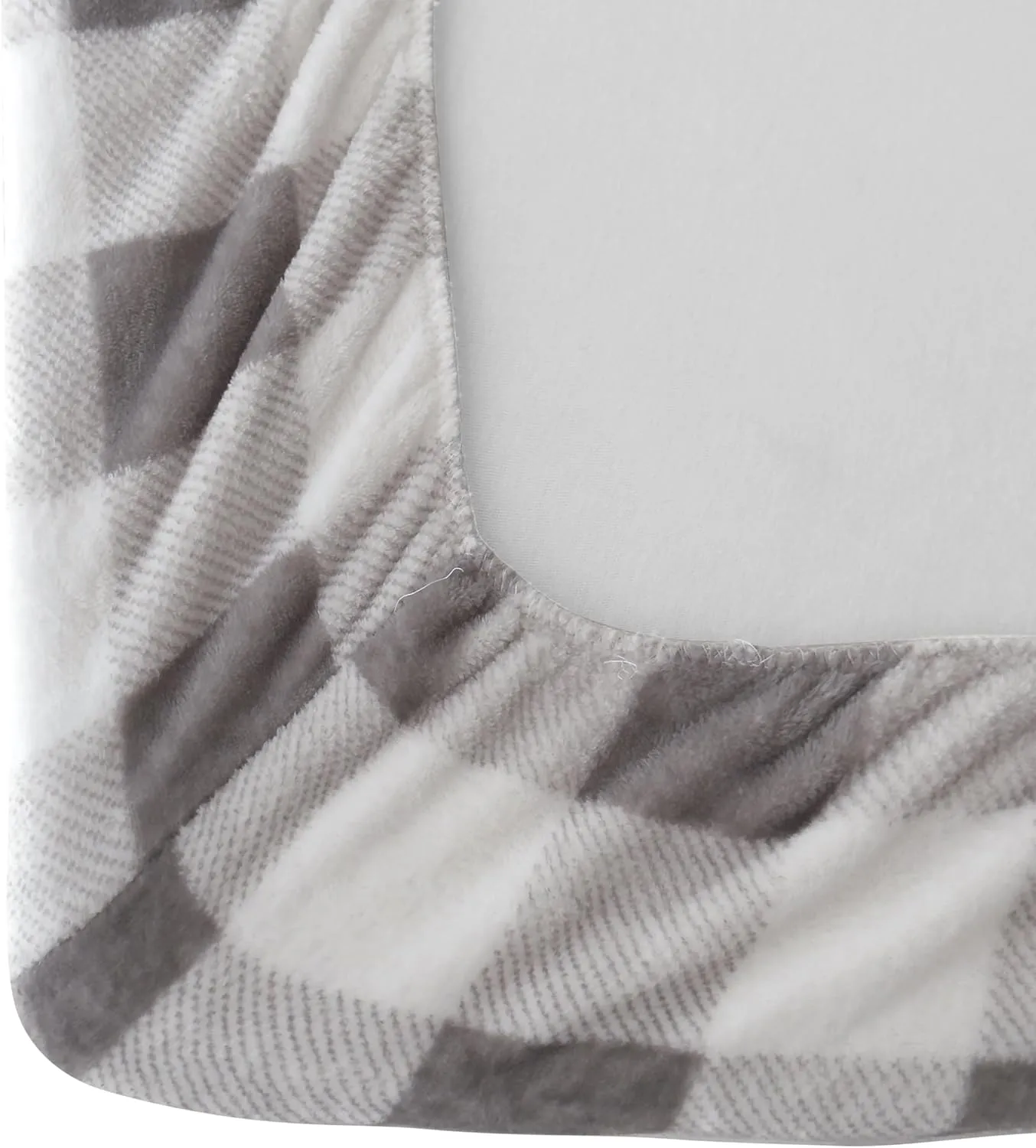 Elegant Comfort Luxuriously Soft 4-Piece Velvet Plush Flannel Sheet Set - Premium Quality - Cozy Warm, Anti-Static, Non Pilling Fuzzy Velvet Flannel Fleece Deep Pocket Sheet Set - King, Buffalo Gray