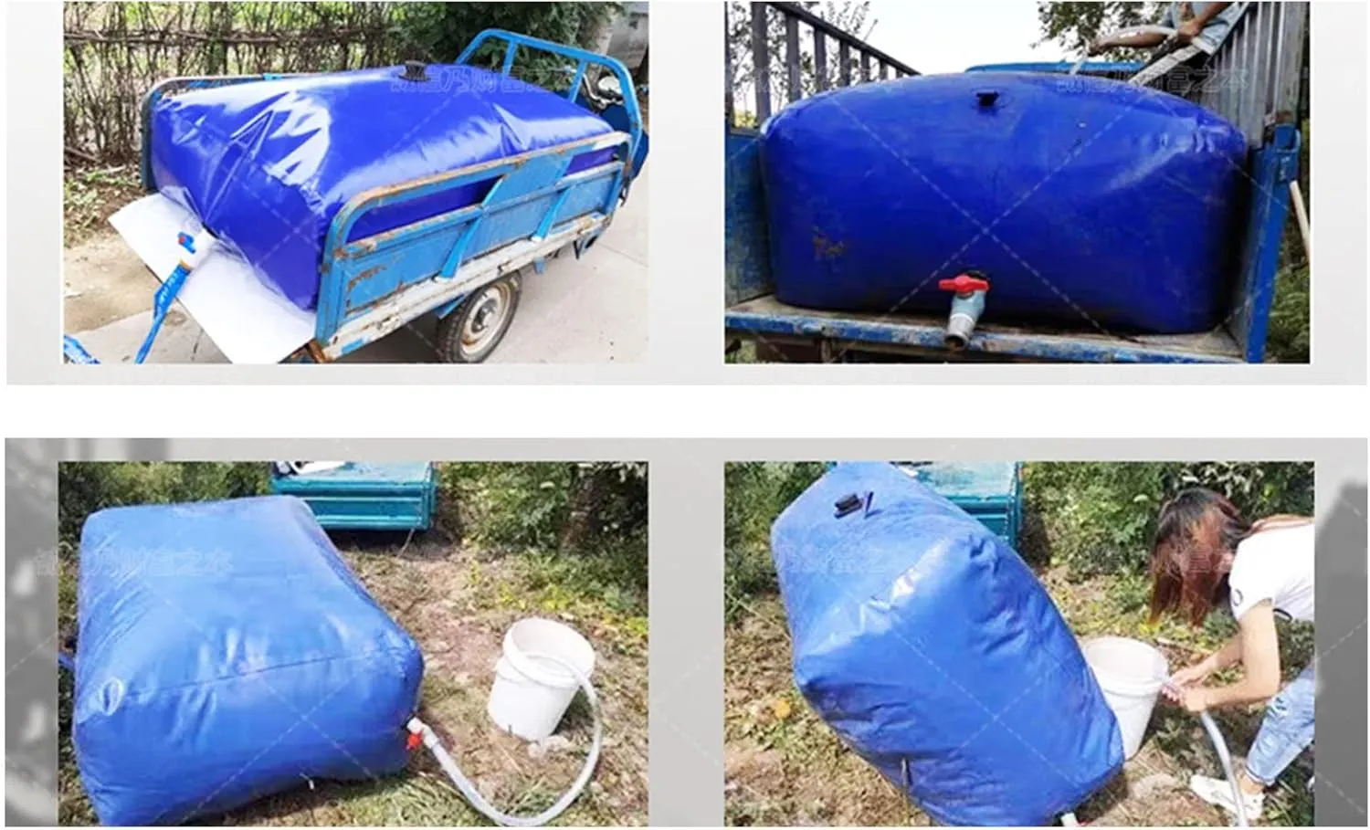 EMYJAY Water Storage Bag, Foldable Water Storage Tank Large-Capacity Water Bag High Density PVC Good Sealing Strong Flexibility Strong Environmental Adaptability