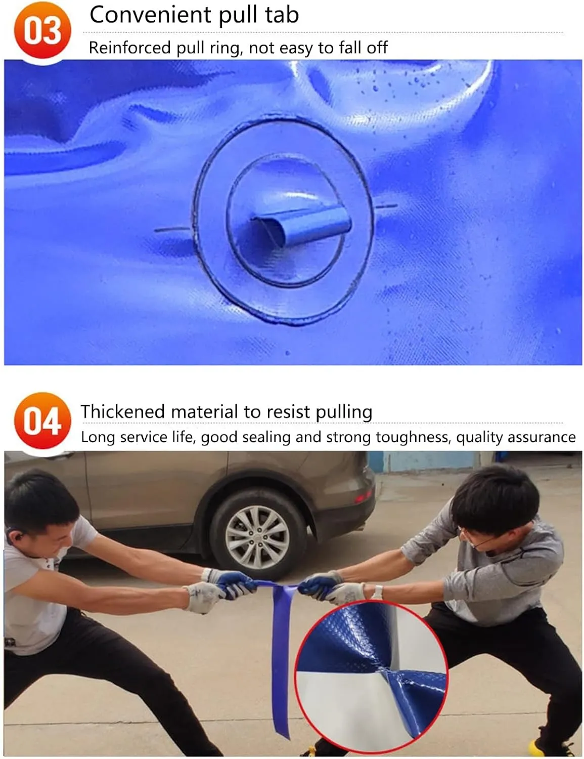 EMYJAY Water Storage Bag, Foldable Water Storage Tank Large-Capacity Water Bag High Density PVC Good Sealing Strong Flexibility Strong Environmental Adaptability