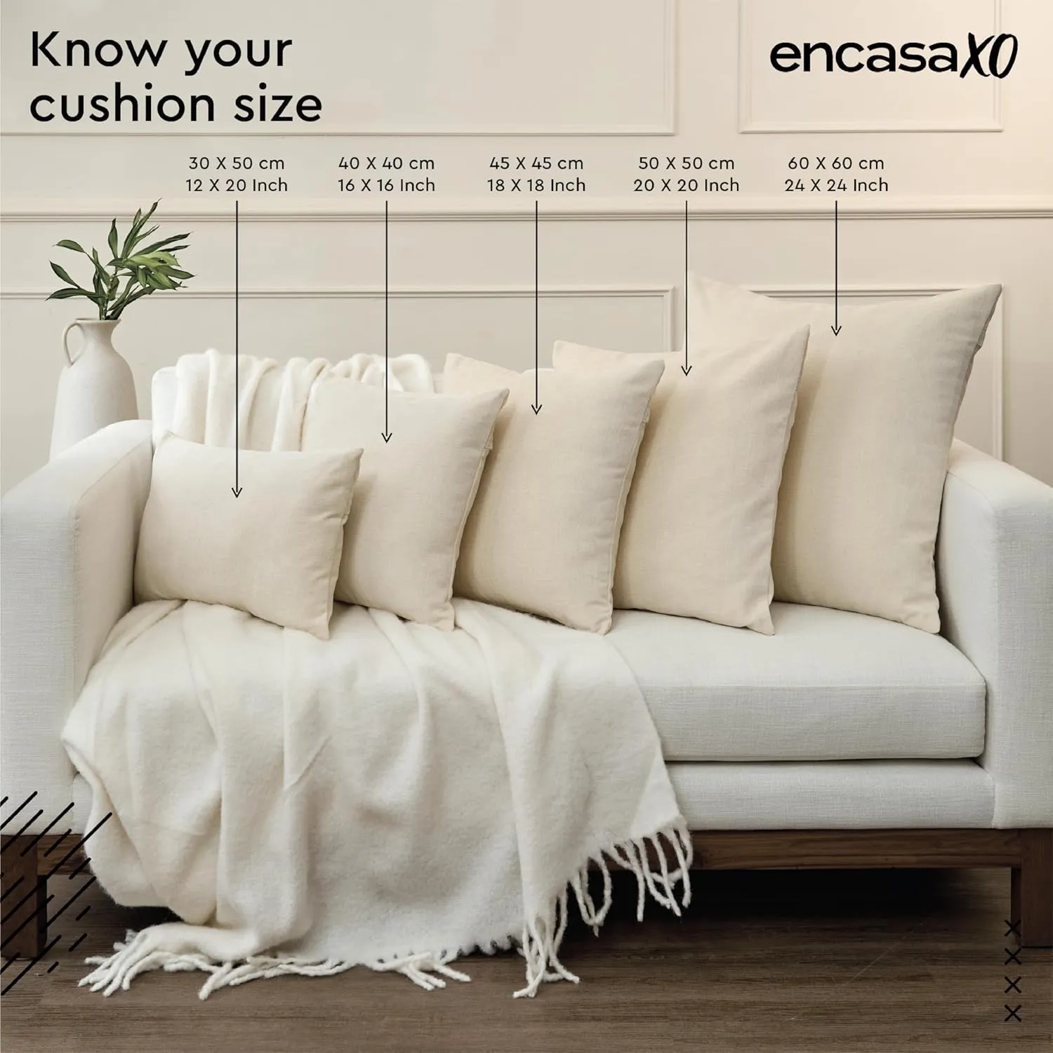 Encasa XO Velvet Throw Pillow Covers 18x18 in (45x45 cm) - Black - Set of 2 No Inserts, Only Pack of 2 Cases | Soft Square Decorative Euro Shams Cushion Cover for Couch, Sofa
