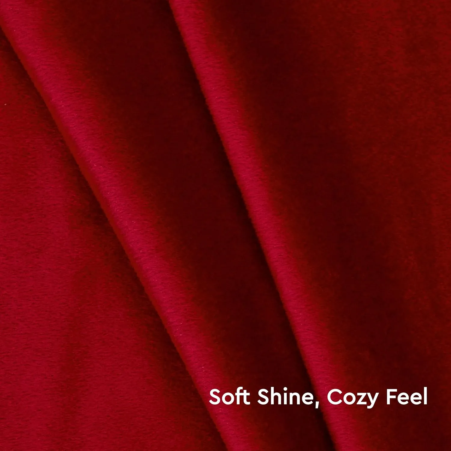 Encasa XO Velvet Throw Pillow Covers 18x18 in (45x45 cm) - Red - Set of 2 No Inserts, Only Pack of 2 Cases | Soft Square Decorative Euro Shams Cushion Cover for Couch, Sofa
