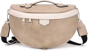 Eslcorri Crossbody Bags for Women - Fashion Sling Purse Shoulder Bag Fanny Pack Leather Causal Chest Bum Bag Cross Body Purse