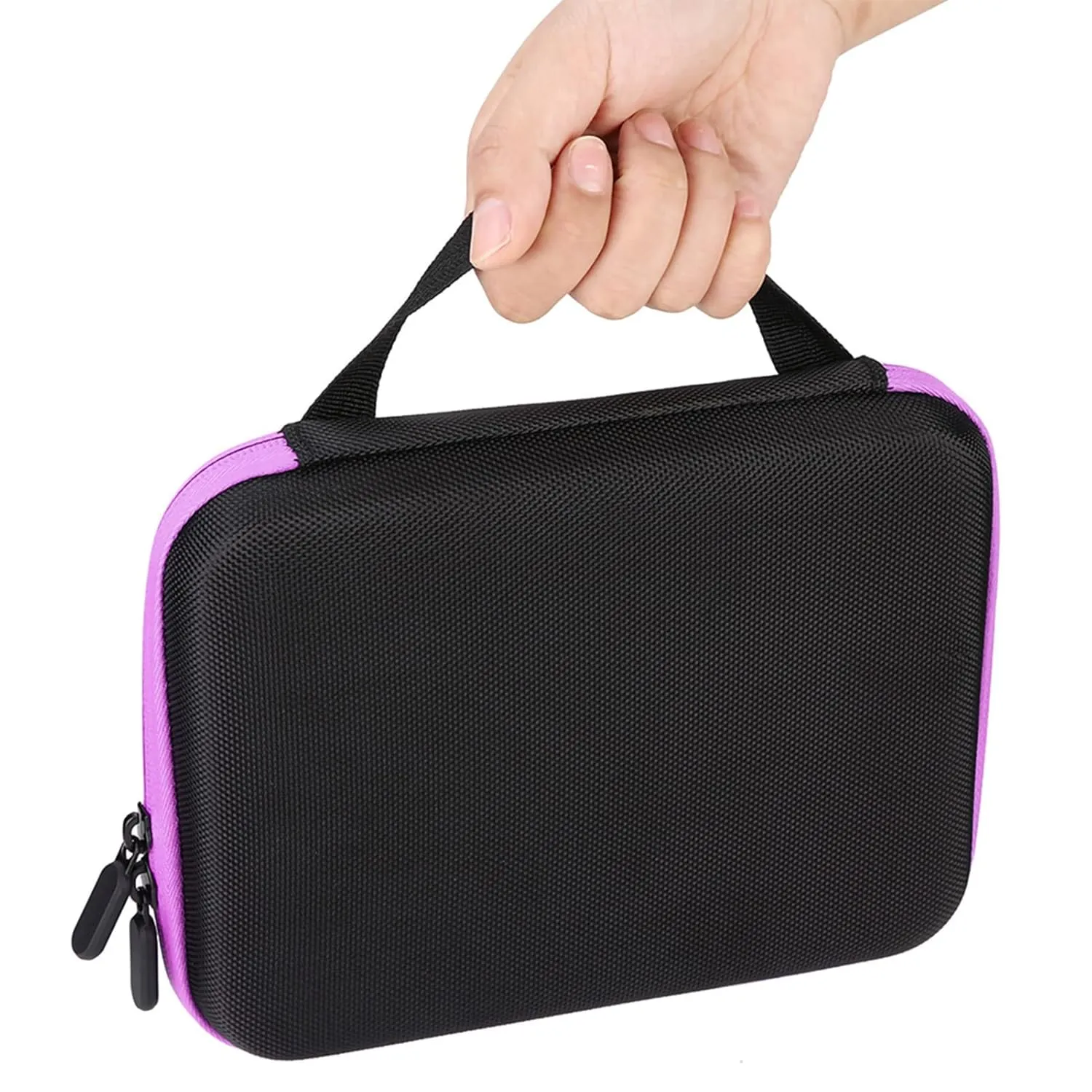 Essential Oil Storage, 63 Slots Essential Oil Storage Bag Essential Oil Case EVA Material Essential Oil Holder for Home, Traveling, Moving House (Purple)