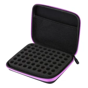 Essential Oil Storage, 63 Slots Essential Oil Storage Bag Essential Oil Case EVA Material Essential Oil Holder for Home, Traveling, Moving House (Purple)
