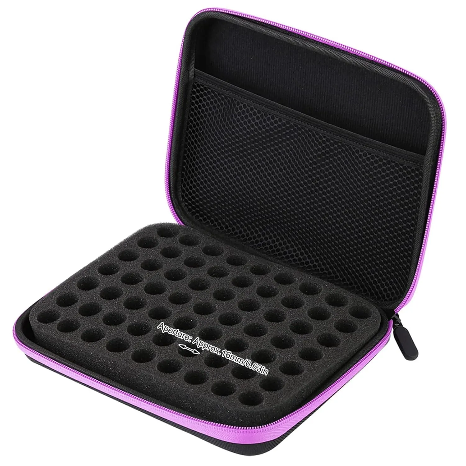 Essential Oil Storage, 63 Slots Essential Oil Storage Bag Essential Oil Case EVA Material Essential Oil Holder for Home, Traveling, Moving House (Purple)