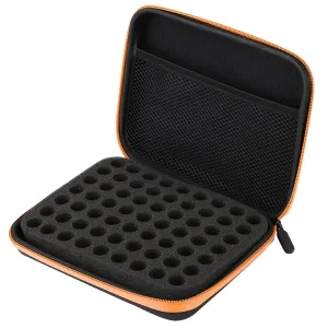 Essential Oil Storage Bag, 63 Slot Oil Carrying Case, Nail Varnish Storage Bag (Orange)