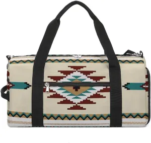 Ethnic Indiana Southwest Western Tribal Aztec Green A Fitness Bag with Large Storage Space Is Suitable for Portable Outdoor Use
