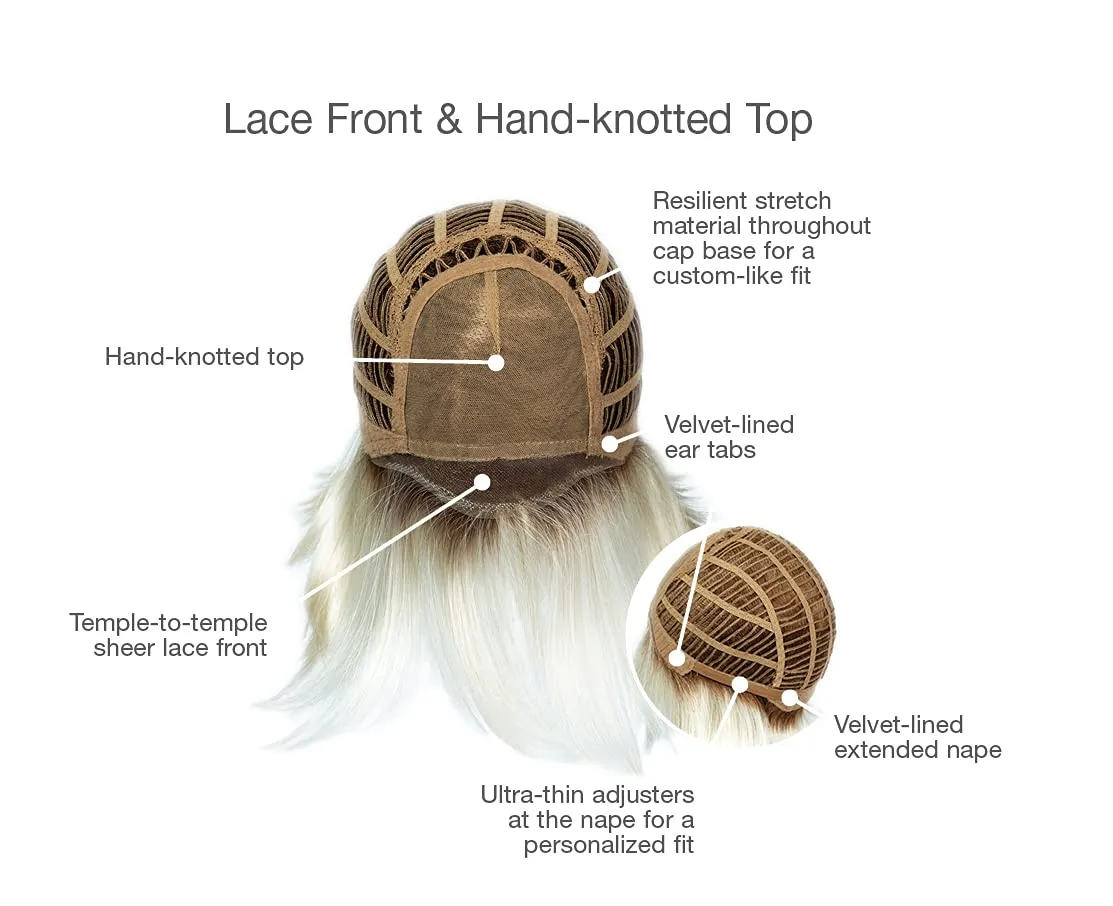 Eva Gabor Epic Chin Length Wavy Layered Bob Wig, Average Cap Size, GL16-27 Buttered Biscuit by Hairuwear