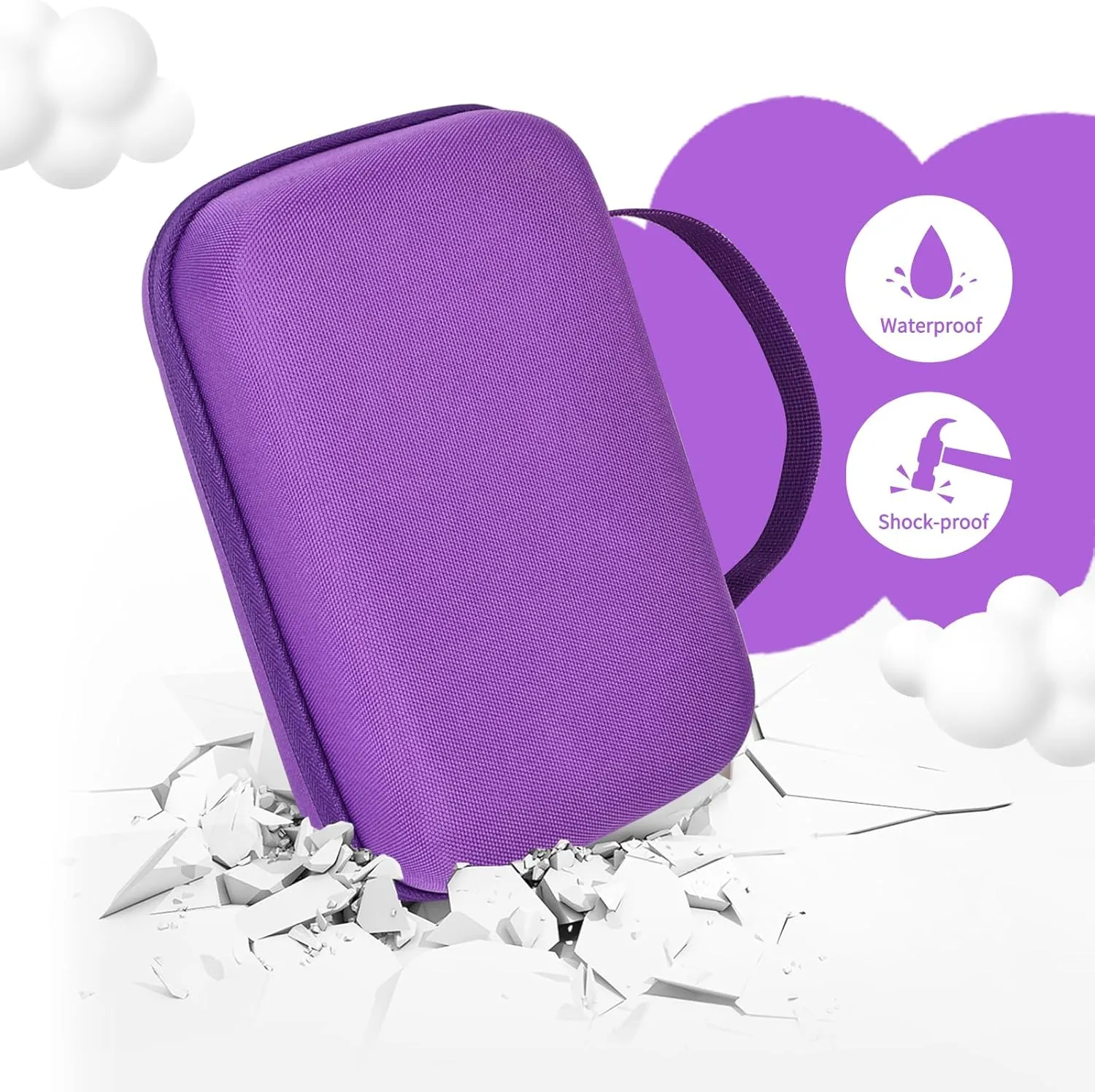 EVA Storage Case Compatible with SCRIB3D P1 3D Printing Pen Set, Portable Travel Bag for 3D Pen, Refills and Cables (Purple)