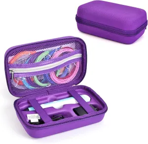 EVA Storage Case Compatible with SCRIB3D P1 3D Printing Pen Set, Portable Travel Bag for 3D Pen, Refills and Cables (Purple)