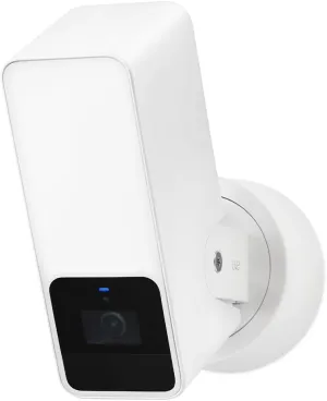 Eve Outdoor Cam (White Edition) – Secure floodlight Camera, (HomeKit Secure Video), 1080p, Night Vision, Wi-Fi (2.4 GHz), Motion Sensor, Two-Way Communication, Flexible & Easy Installation