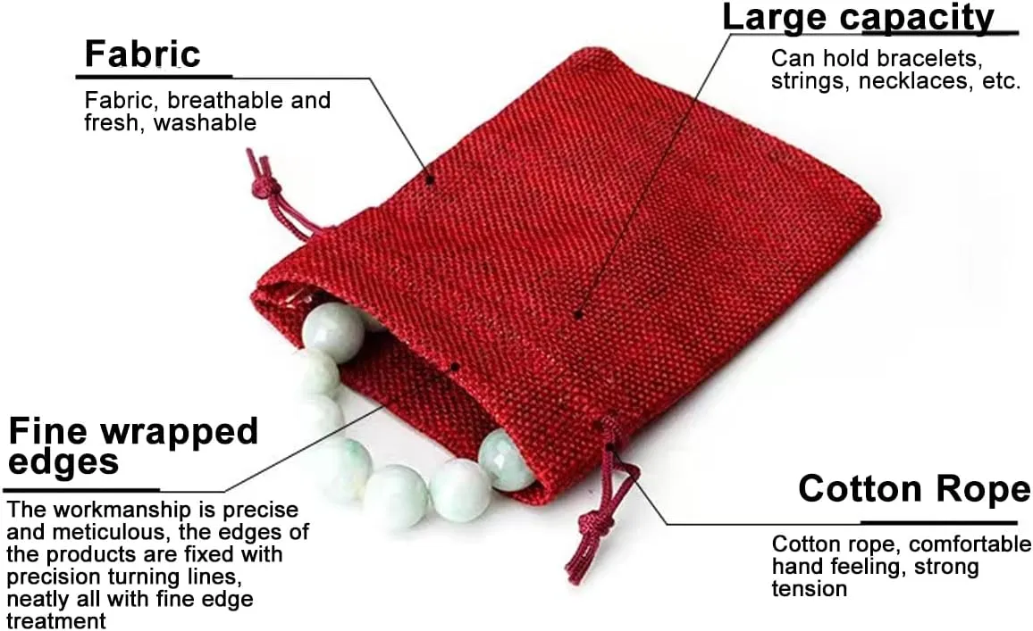 Ewanda store 50 Pcs Linen Burlap Bags with Drawstring,5"x7" Burlap Favor Sack Jewelry Pouches Sacks for Party Favors,Gifts,Christmas Presents or DIY Craft