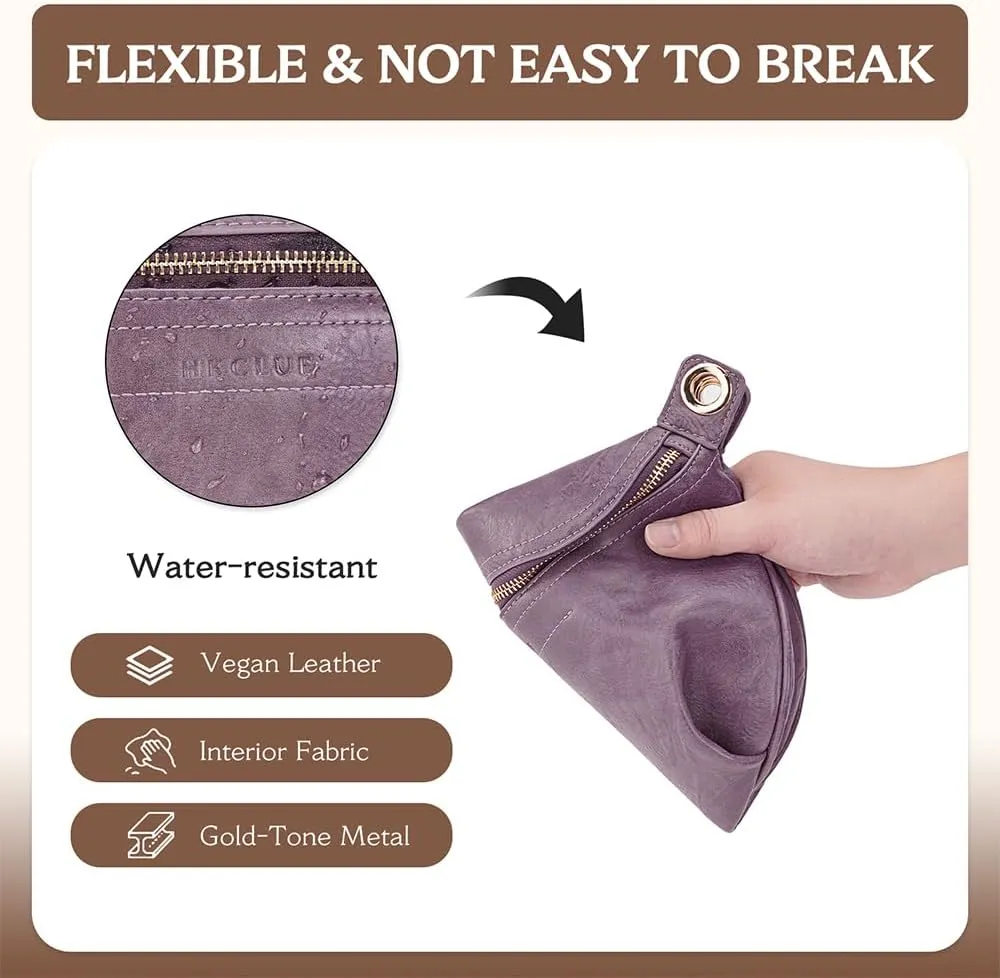 Fanny Pack Crossbody Bags for Women Vegan Leather Belt Bag Waist Pack Causal Chest Bum Bag With 2 Straps Purple