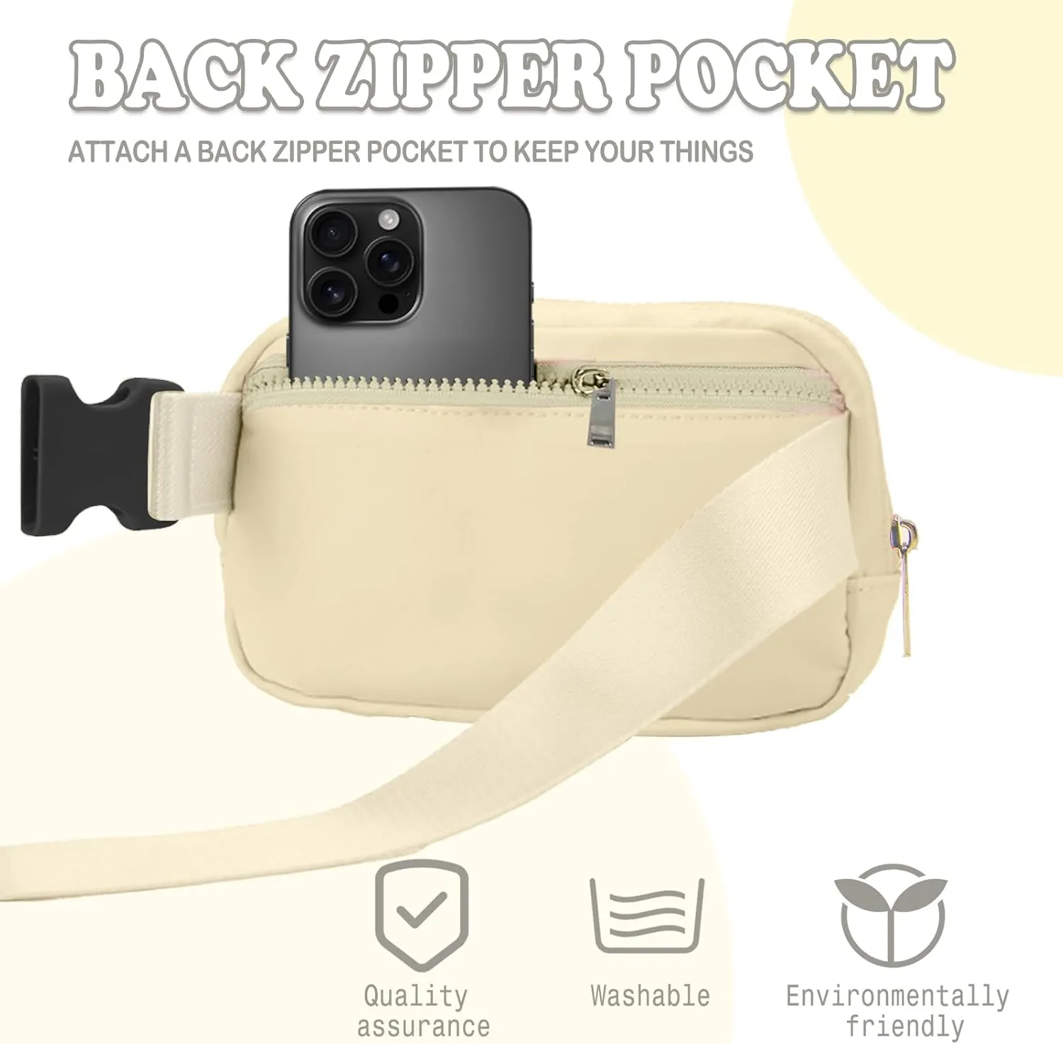 Fanny Pack for Girls Crossbody Bags with Initial Letter Patch Cute Stuff for Women Teens Birthday Gifts for 4 5 6 7 8 9 10 11 12 13 Year Old Girls (A, Cream)