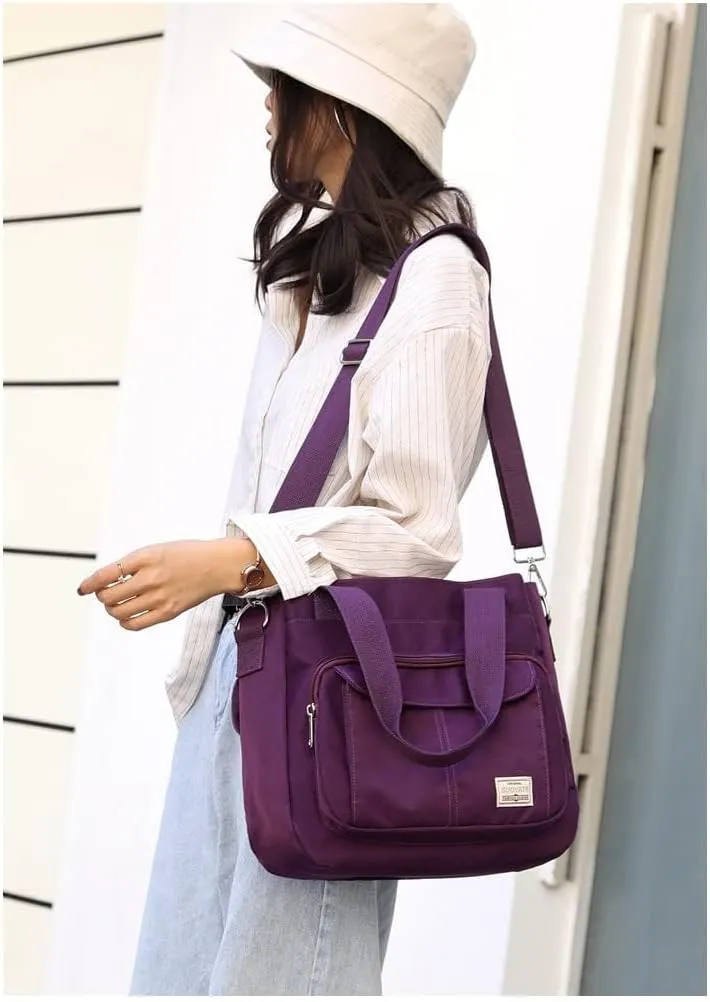 Fashion Women's Canvas Bag Mommy Large Capacity Crossbody Bag Nylon Casual Women's Shoulder Bag