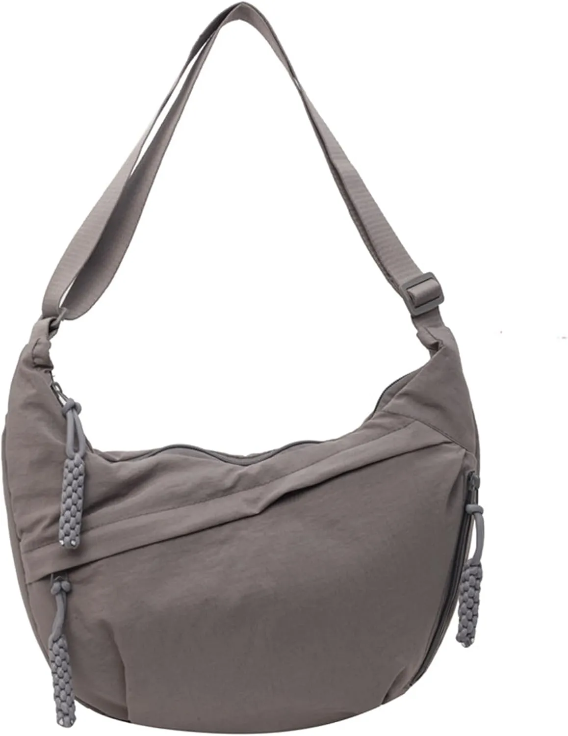 Festivalment Crossbody Bag, Fashion Plain Color Nylon Crossbody Bag, Nylon Messenger Bag Large Capacity Crossbody