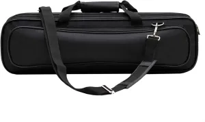 Flute Carrying Bag with Adjustable Shoulder Strap Water Proof Cloth Flute Storage Bags Recorder Flute Bag Flute Storage Pouch Zipper Carrying Bag (Black, 47cm)