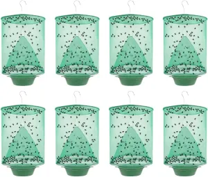 Fly Trap Indoor and Outdoor, 8 Pack Reusable Hanging Fly Killer, Pest Control, Fly Traps for Ranch,Family Farms, Park, Restaurants