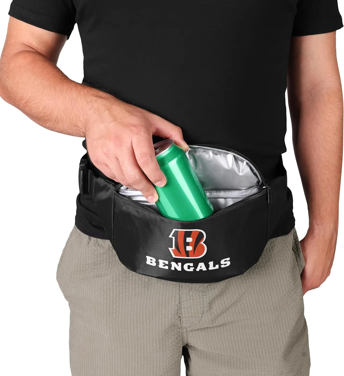 FOCO NFL Team Big Logo Fanny Pack Cooler, Cincinnati Bengals