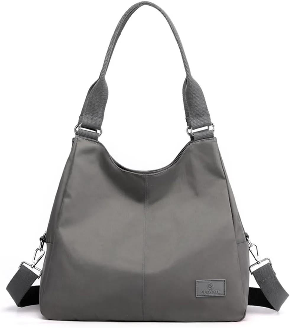 Foldable Tote Bag With Zipper, Large Purses for Women Shoulder Bag,Top Handle Satchel Handbag for Travel Work