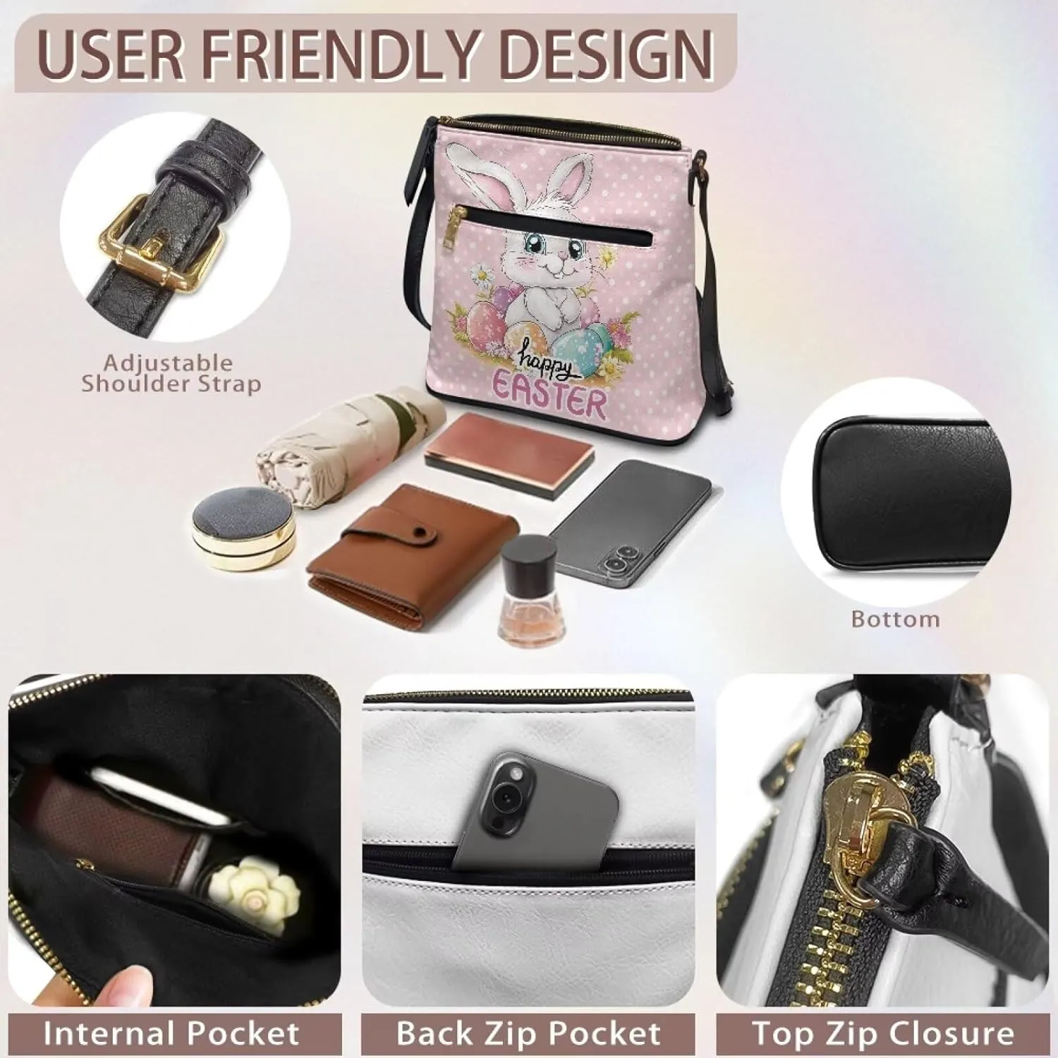 FOR U DESIGNS Travel Crossbody Bags for Women Anti Theft Trendy Shoulder Bags for School Leather Sling Bag