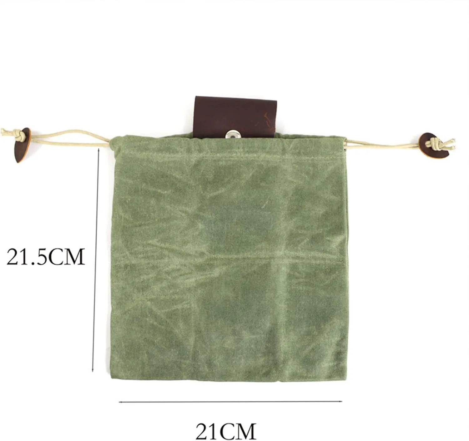 Foraging Bag Waxed Canvas Collapsible, Waxed Canvas Mushroom Foraging Pouch, Camping Bag Belt Packs Waterproof Small Leather Pouch Hunting Fanny Pack for Pick & Seashells Outdoor (Brown, Leather)