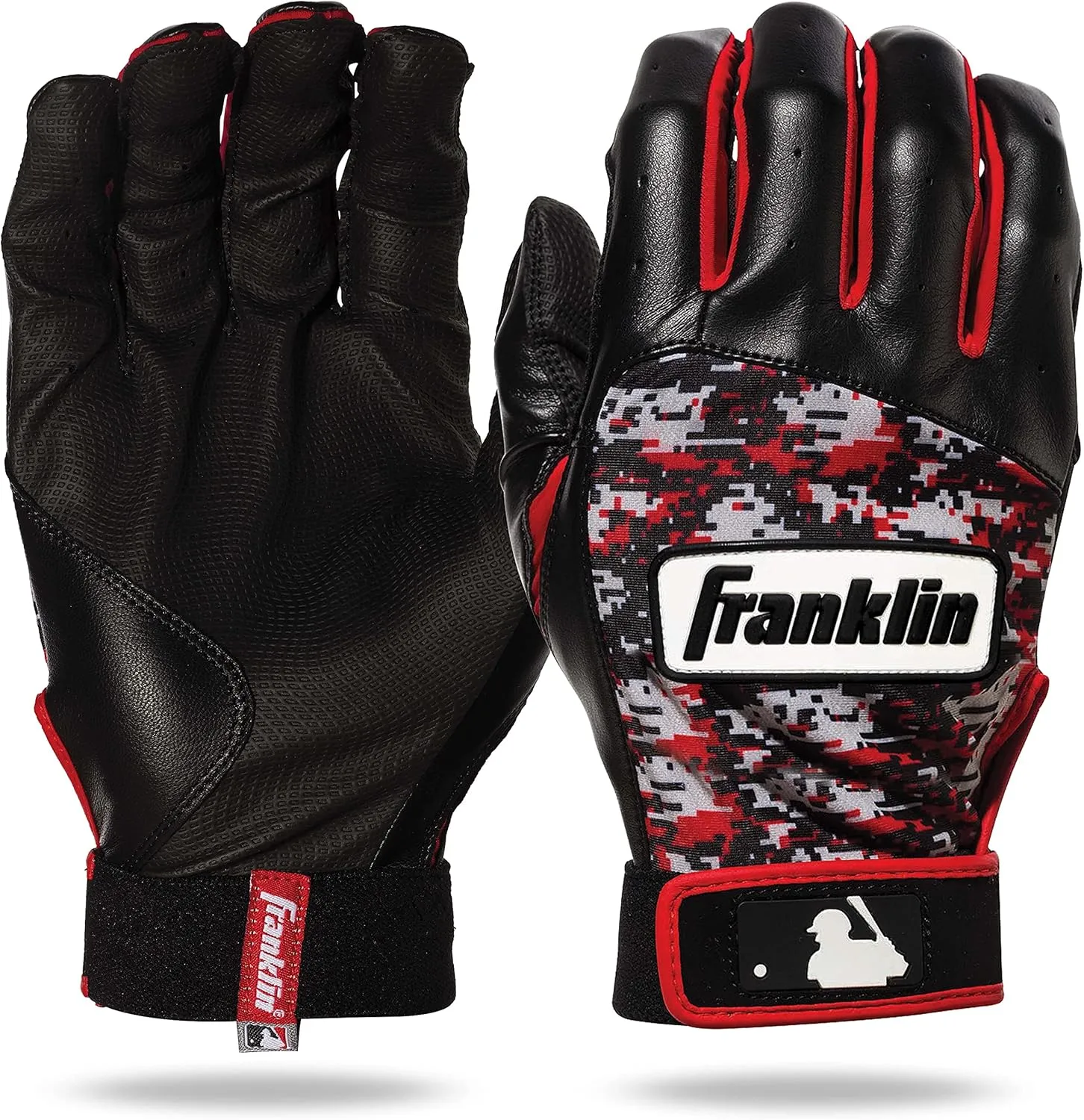 Franklin Sports MLB Youth Batting Gloves - Digitek Camo Baseball   Softball - Premium Leather - Many Sizes   Colors - Youth