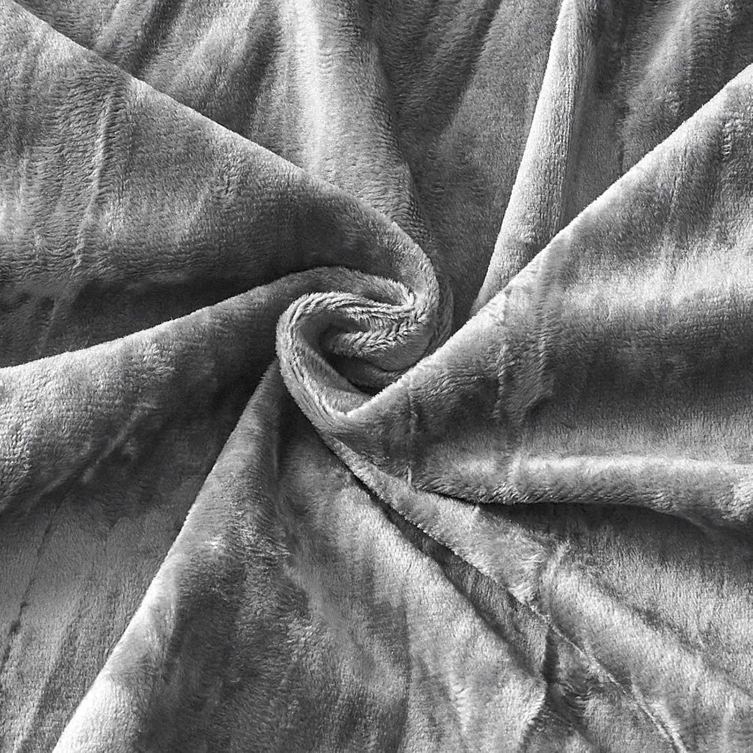 Fredsure Crinkle Velvet Comforter Set, 3 Pieces Grey King, Crinkle Velvet Face and Brushed Microfiber Reverse