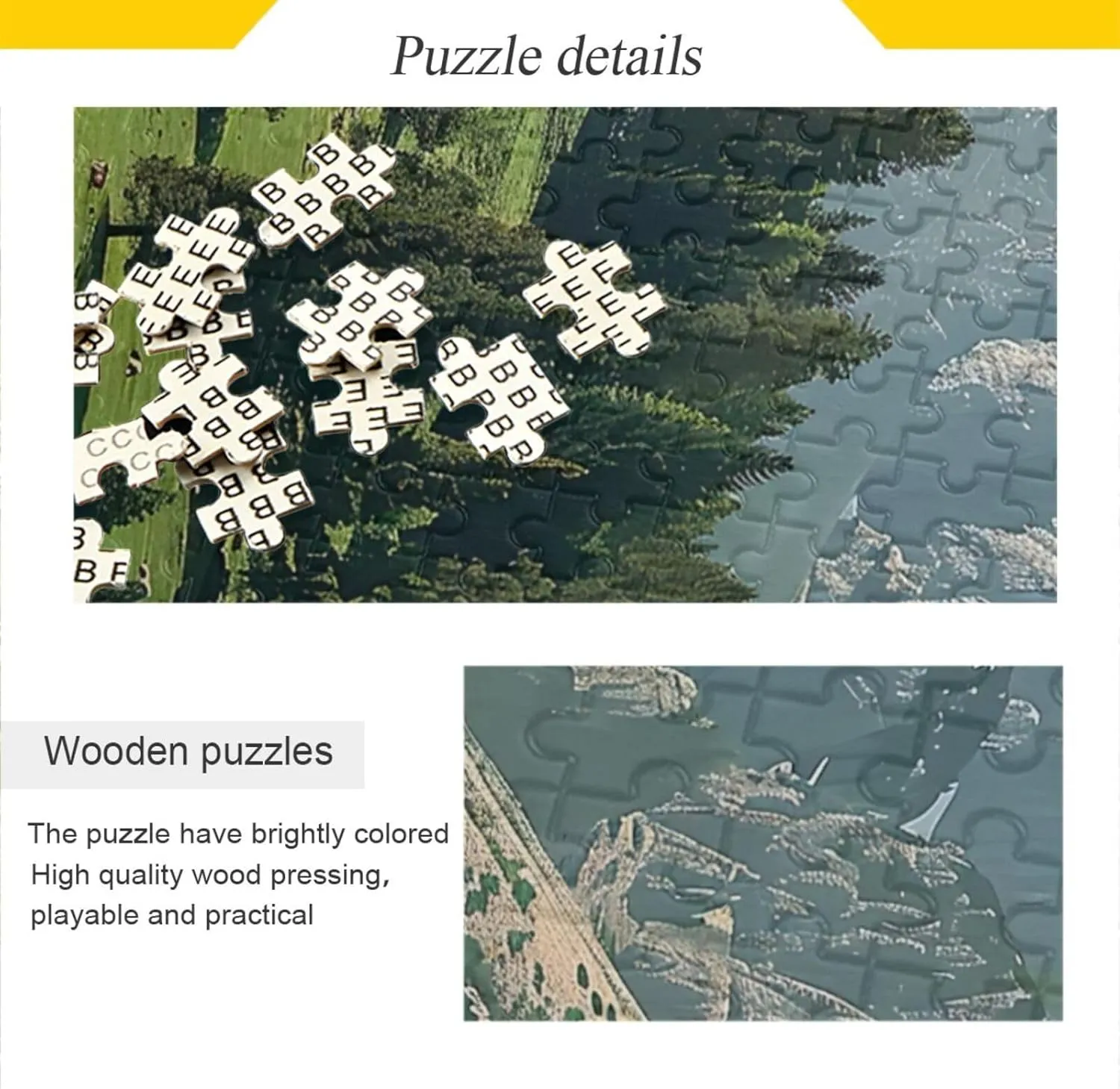 FRMG Grassland Cow Jigsaw Puzzles 500 Pieces for Adults,Learning Educational Puzzles,Difficult and Challenge Families Toys with Mesh Storage Bag 2014034