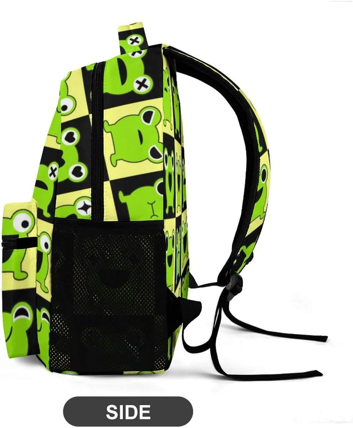 Frog School Backpack for Kids Girls Boys, 16 Inch Cute Frogs Themed Bookbag, Personality School Backpack for Students Children, Lightweight, Large Capacity