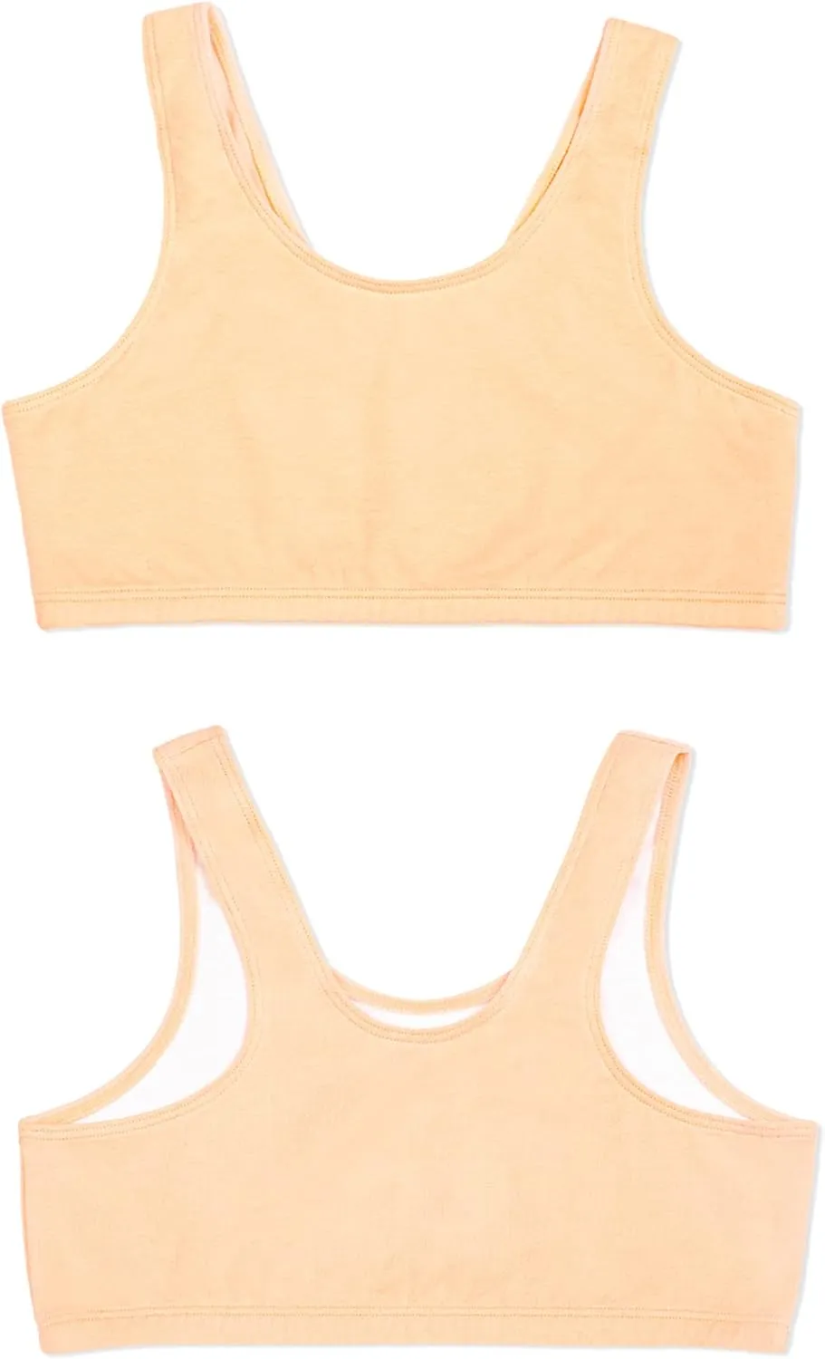 Fruit of the Loom Girls' Multi Cotton Built-Up Stretch Sports Bra Available in 6 Packs