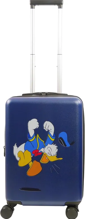 FUL Disney Donald Duck 22.5 Inch Carry-On Luggage, Hardshell Rolling Suitcase with Spinner Wheels, Blue, 22.5 x 14 x 9.5 inches