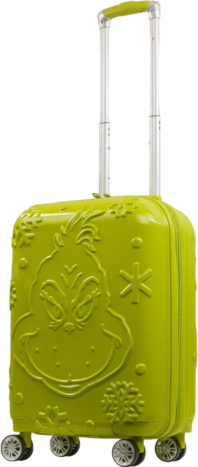 Ful Dr. Seuss The Grinch 22 Inch Carry On Rolling Luggage, Hardshell Suitcase with Spinner Wheels, Green