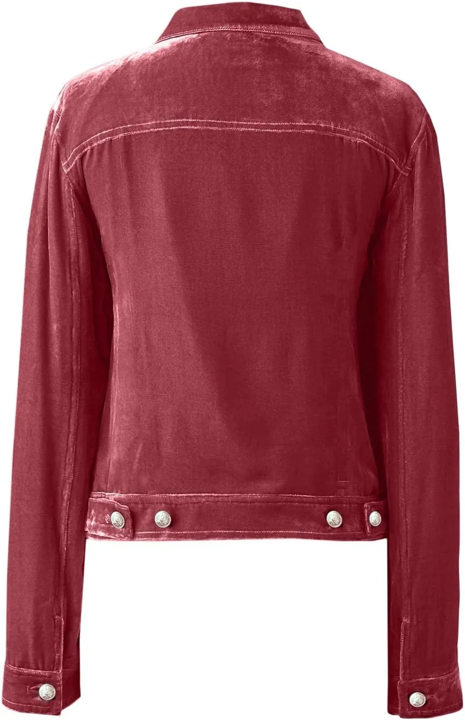 futurino Women's Solid Long Sleeve Velvet Jacket Cardigan Coat with Pocket Coat Future Women's Solid Long Sleeve Velvet