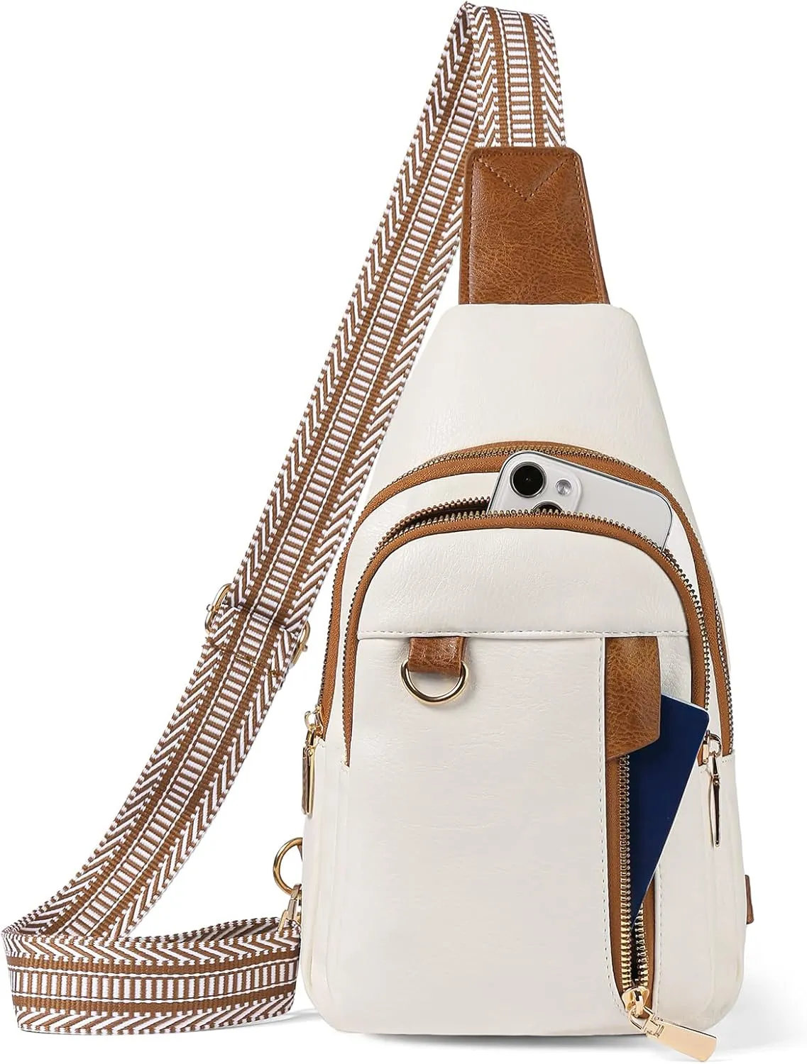GAEKEAO Sling Bag for Women Crossbody Bags Fanny Pack Vegan Leather Chest Bag Travel Shoulder Belt Purse Backpack Gifts