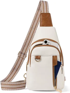 GAEKEAO Sling Bag for Women Crossbody Bags Fanny Pack Vegan Leather Chest Bag Travel Shoulder Belt Purse Backpack Gifts