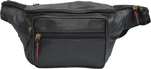 Genuine Leather Concealed Carry Weapon Waist Pouch Fanny Pack Gun Conceal Purse with Front Pocket RFID Protected for Both Men & Women