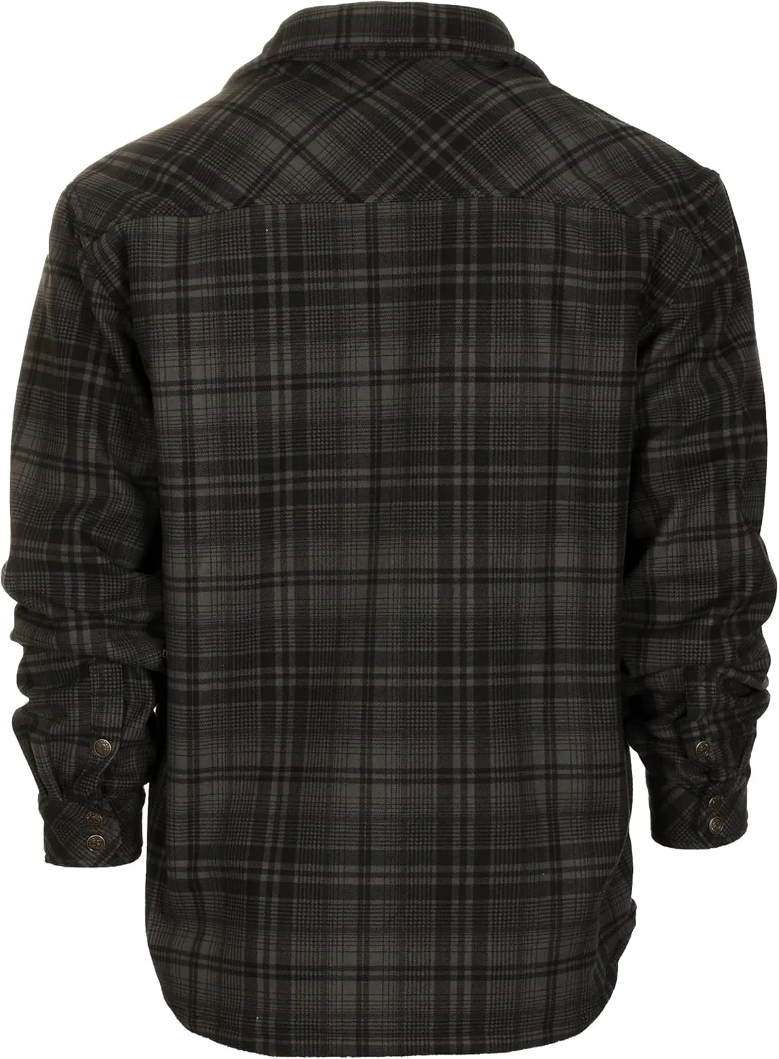 Gioberti Mens Checkered Flannel Jacket With Velvet Underlining